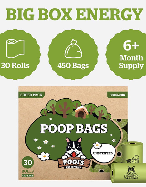 Load image into Gallery viewer, Pogi’S Poop Bags - 30 Unscented Rolls (450 Dog Poop Bags) - Leak-Proof, Earth-Friendly Poop Bags for Dogs
