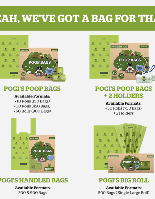 Load image into Gallery viewer, Pogi’S Poop Bags - 30 Unscented Rolls (450 Dog Poop Bags) - Leak-Proof, Earth-Friendly Poop Bags for Dogs
