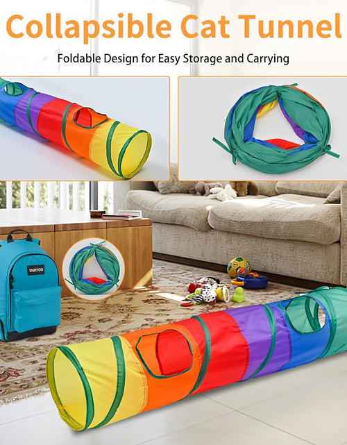 Load image into Gallery viewer, Cat Toys for Indoor Cats Interactive, 25 Assorted Cat Stuff Toys Pack Including Crinkle Tunnel Ball Wand Teaser Feather Mouse Mice Spring Assortment Kit for Cats Kittens Rabbits Puppies
