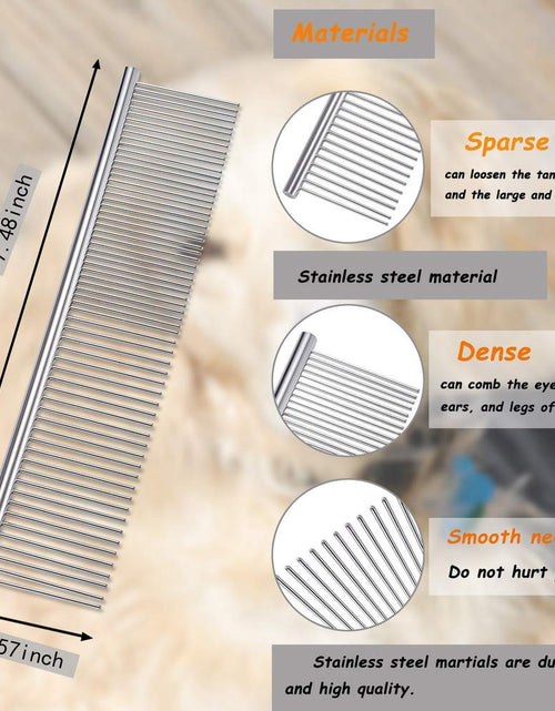 Load image into Gallery viewer, Cat Comb,Pet Comb  Professional Grooming Comb for Dog/Cat/Small Pets(3 Packs)
