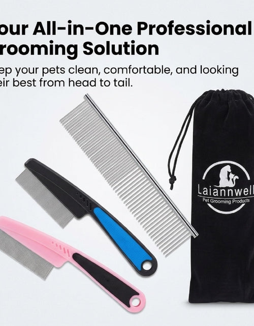 Load image into Gallery viewer, Cat Comb,Pet Comb  Professional Grooming Comb for Dog/Cat/Small Pets(3 Packs)
