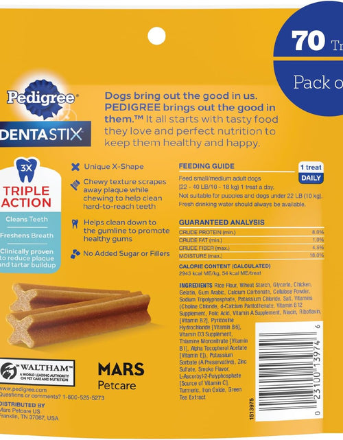 Load image into Gallery viewer, DENTASTIX Small/Medium Dog Dental Treats Original Flavor Dental Bones, 5.57 Oz - 10 Count (Pack of 7)

