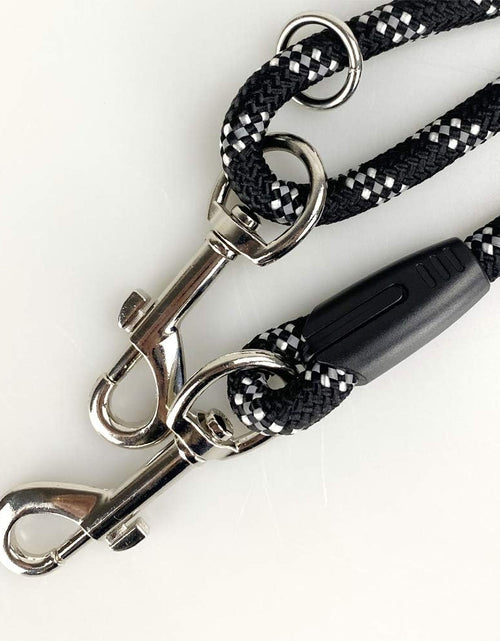 Load image into Gallery viewer, Long Rope Dog Leash for Dog Training 12FT 20FT 30FT 50FT, Reflective Threads Dog Leashes Tie-Out Check Cord Recall Training Agility Lead for Large Medium Small Dogs (10Mm*12Ft, Black)
